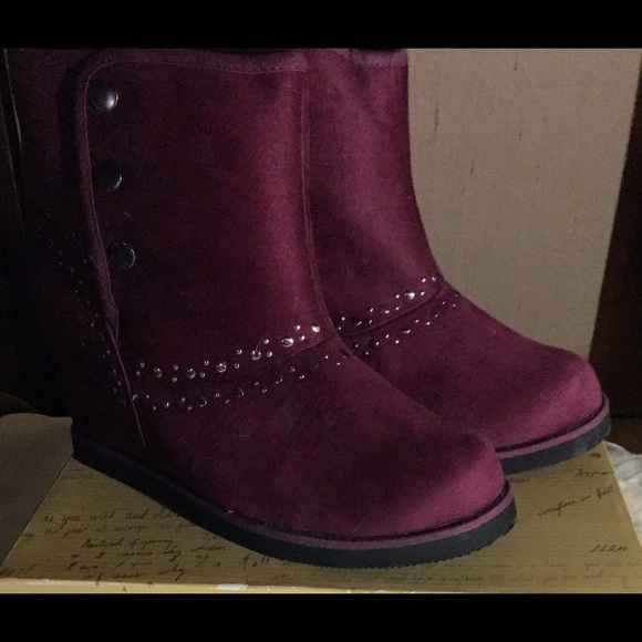 Dream out Loud Ankle burgundy Boots by Selena Gomez size 10 - Picture 11 of 12